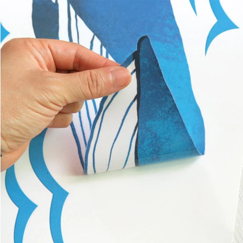 Whales near Cocunut trees - Double sided glass stickers for bathroom / childrens room - Image 4