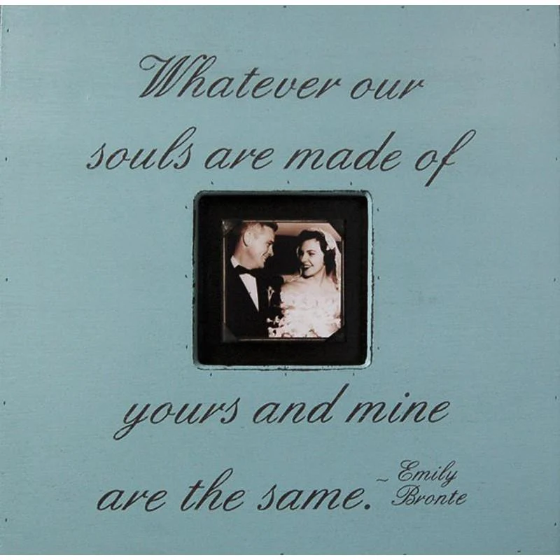 Handmade Wood Photobox with quote "Whatever Our Souls are Made Of"
