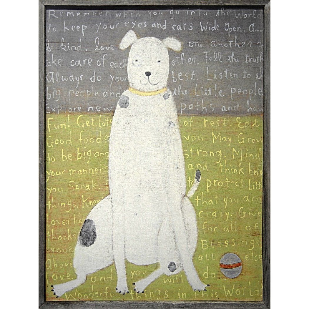 ART PRINT - White Boy Dog