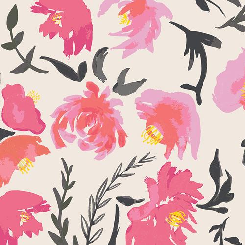 Wonderful Things Aquarelle Floral Rosewater Fabric by the Yard | 100% Cotton - Image 2