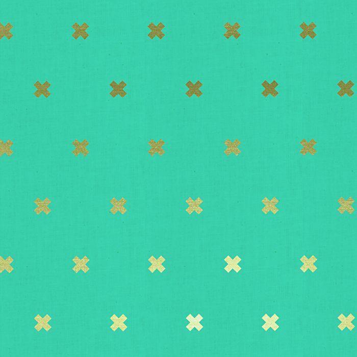 XOXO in Toy Boat Gold Fabric by the Yard | 100% Cotton - Image 2