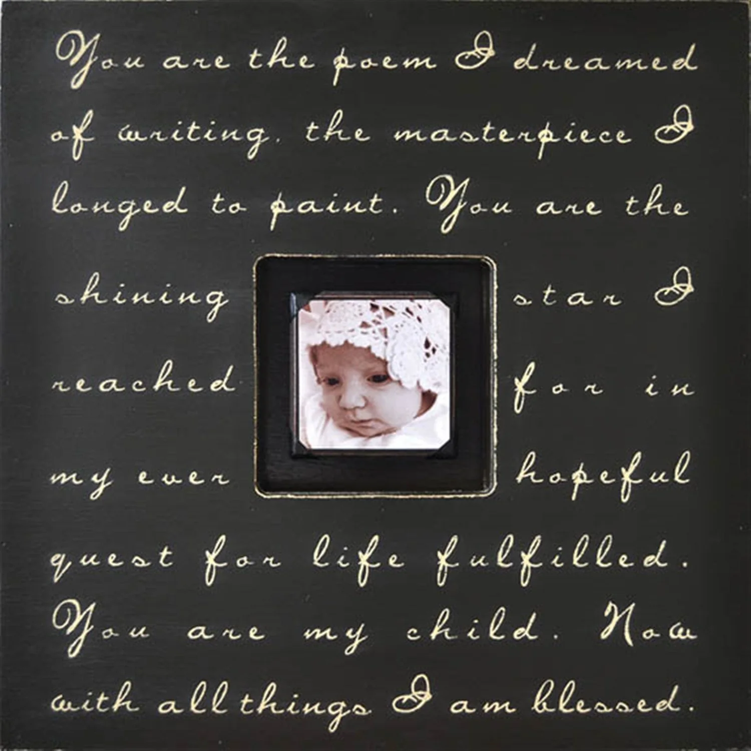 Handmade Wood Photobox with quote "You Are the Poem" - Image 3