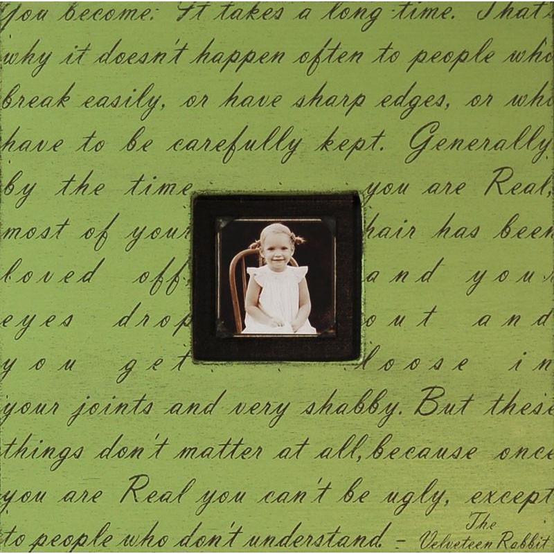Handmade Wood Photobox with quote "You Become"